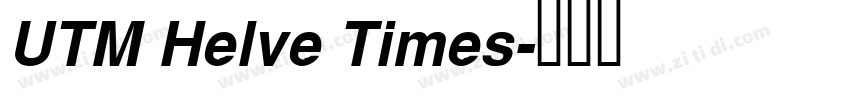 UTM Helve Times字体转换